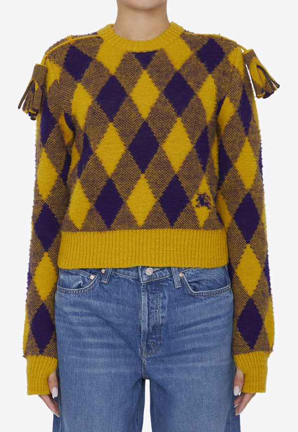 Argyle Crewneck Wool Sweater