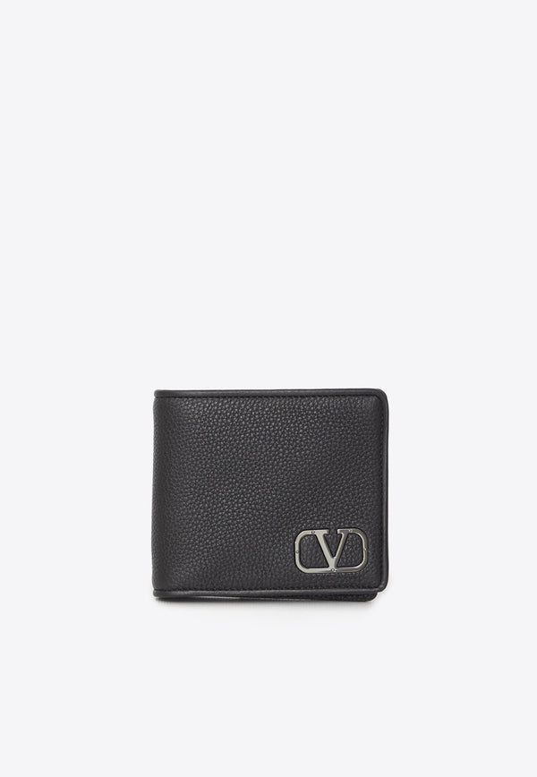 VLogo Grained Leather Wallet