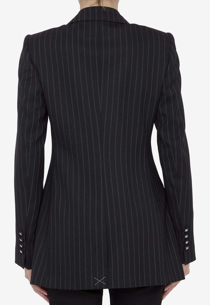 Pinstripe Wool Blazer