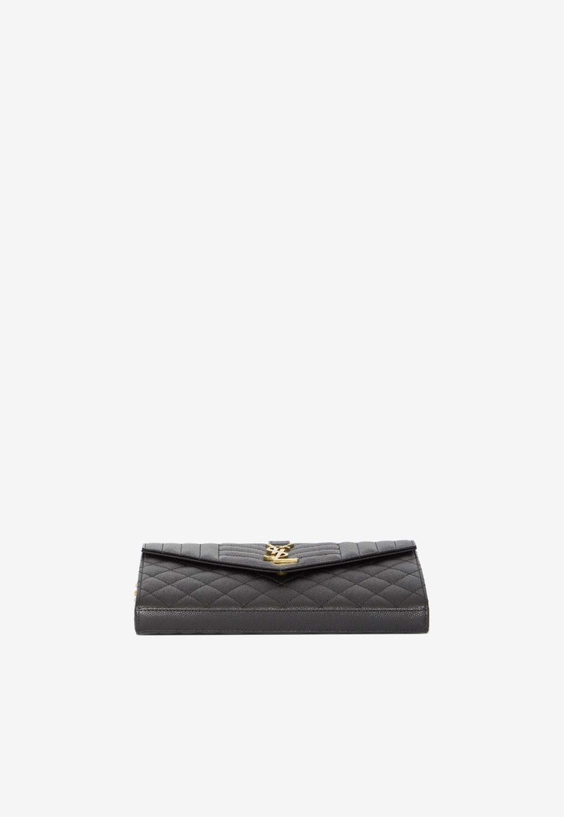Cassandre Chain Leather Clutch Bag
