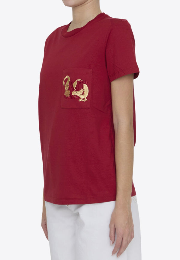 Elmo Dragon Motif T-shirt