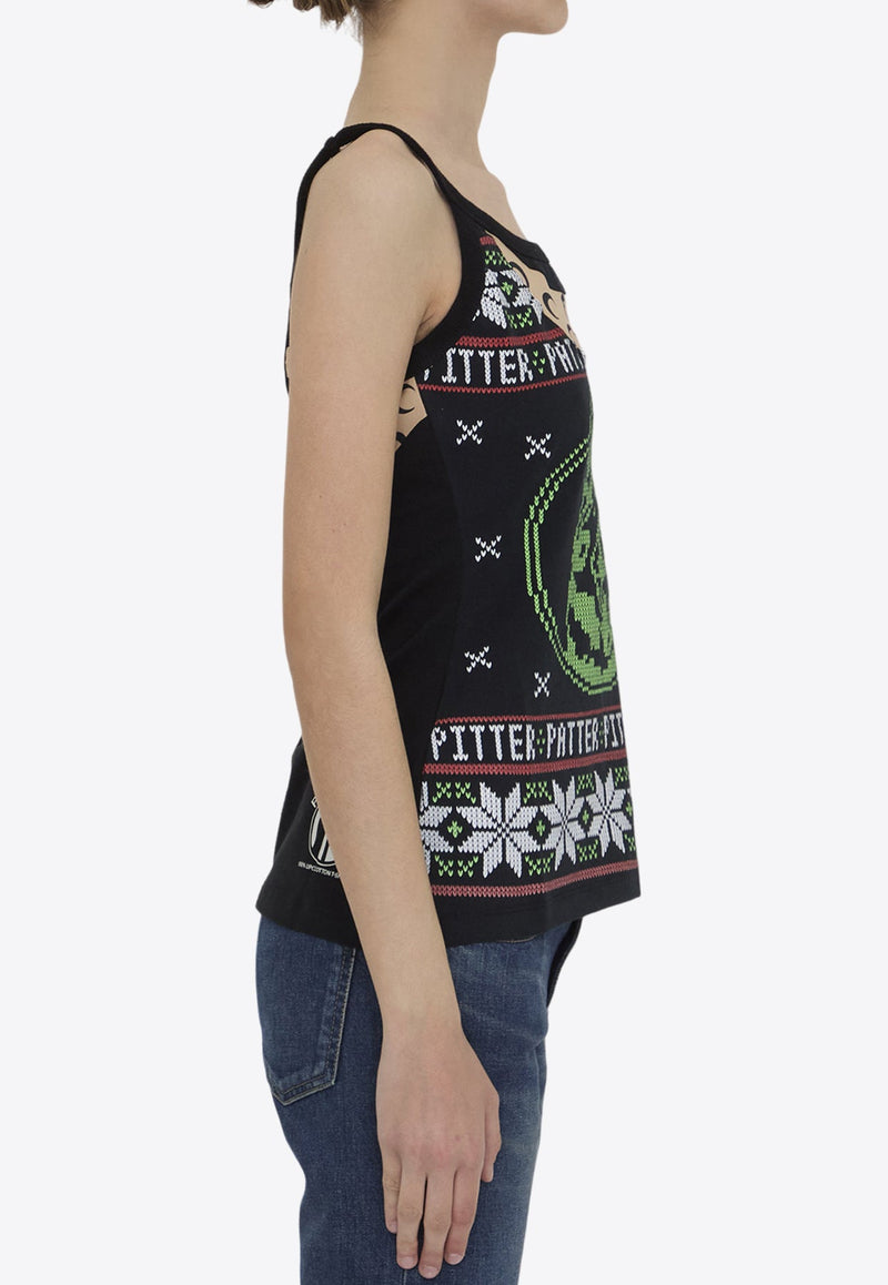 Regenerated Graphic Paneled Tank Top