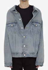 Off-Shoulder Denim Jacket