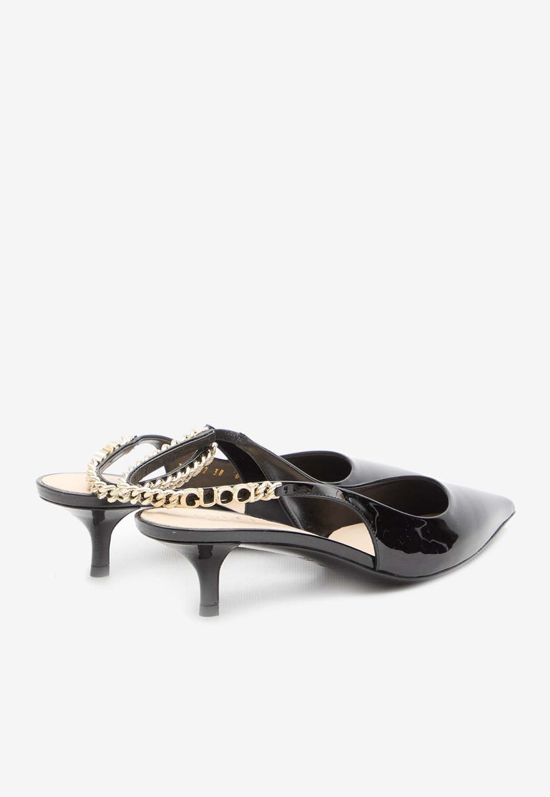 Signoria 45 Slingback Pumps in Patent Leather