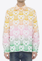 Gradient Heart Long-Sleeved Shirt