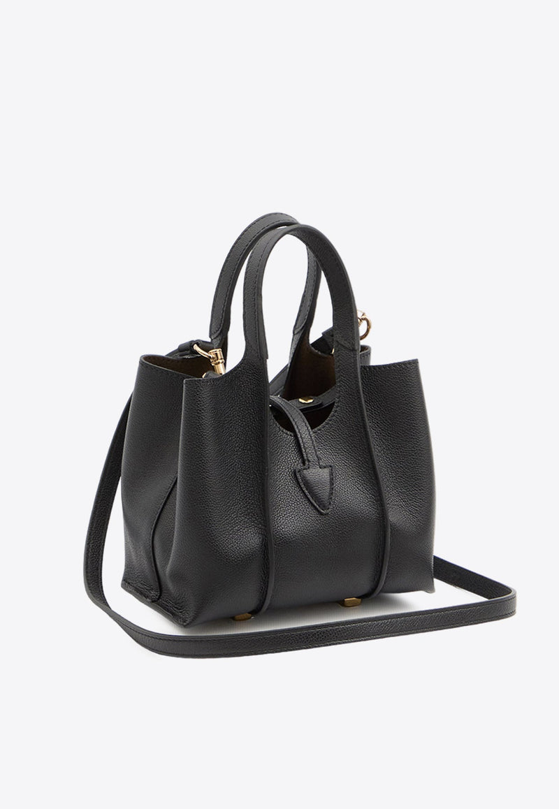 T Timeless Grained Leather Tote Bag
