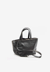 Small Punch Leather Tote Bag