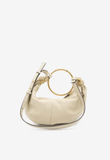 Small Bracelet Hobo Bag in Calf Leather