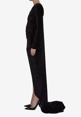 Asymmetric One-Shoulder Maxi Dress