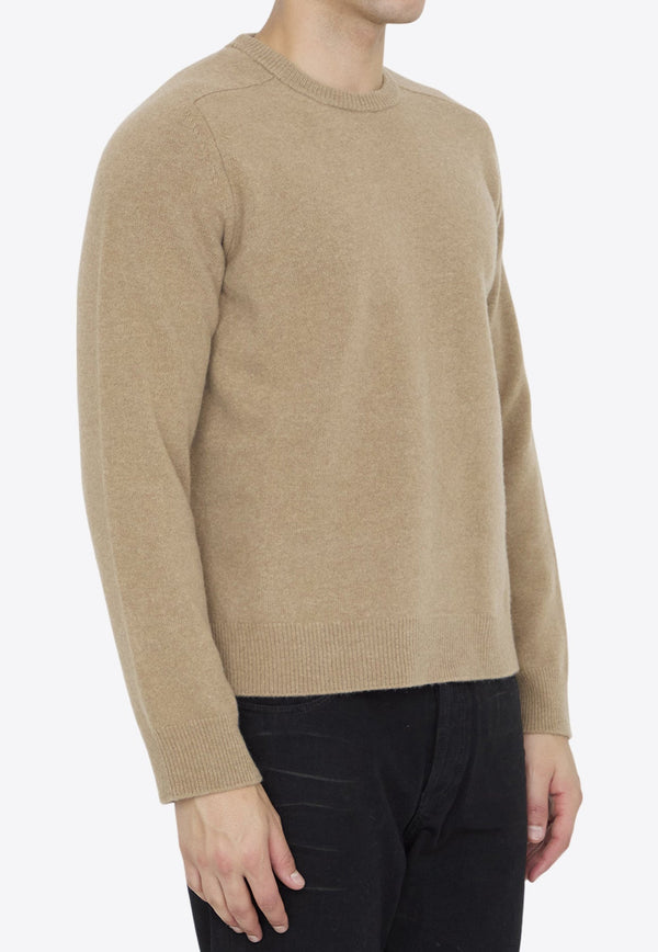 Four-Stitches Wool Crewneck Sweater