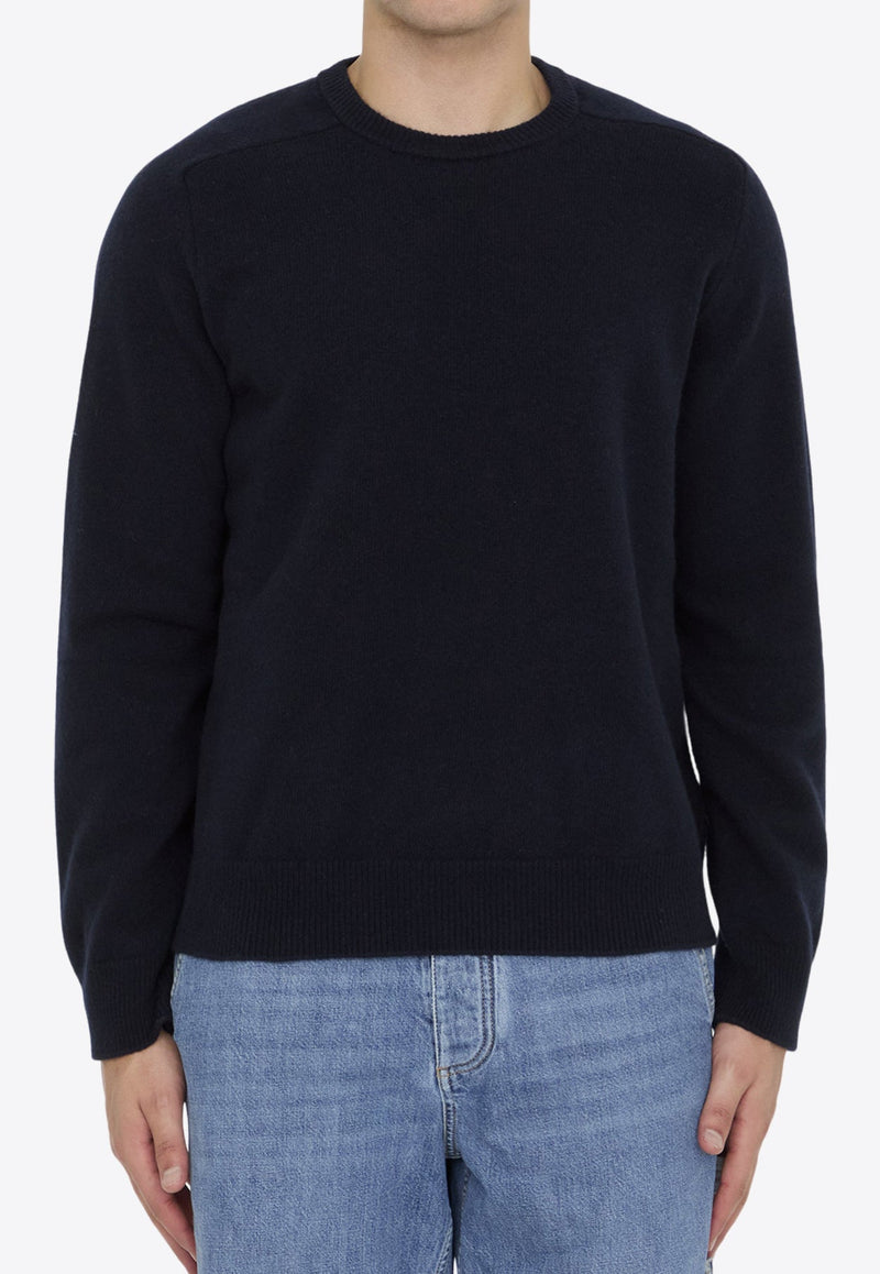 Four-Stitches Wool Crewneck Sweater