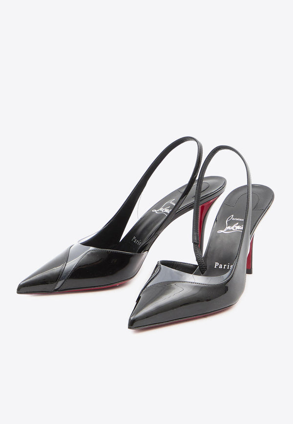 Posticha 80 Patent-Leather Slingback Pumps