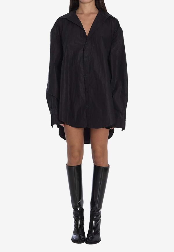 Suspended Sleeved Mini Shirt Dress