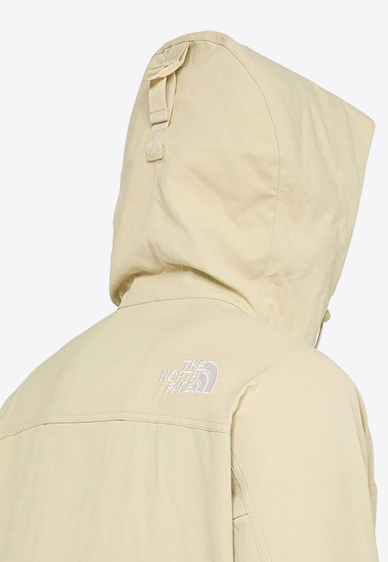 Logo Mountain Hooded Cargo Jacket