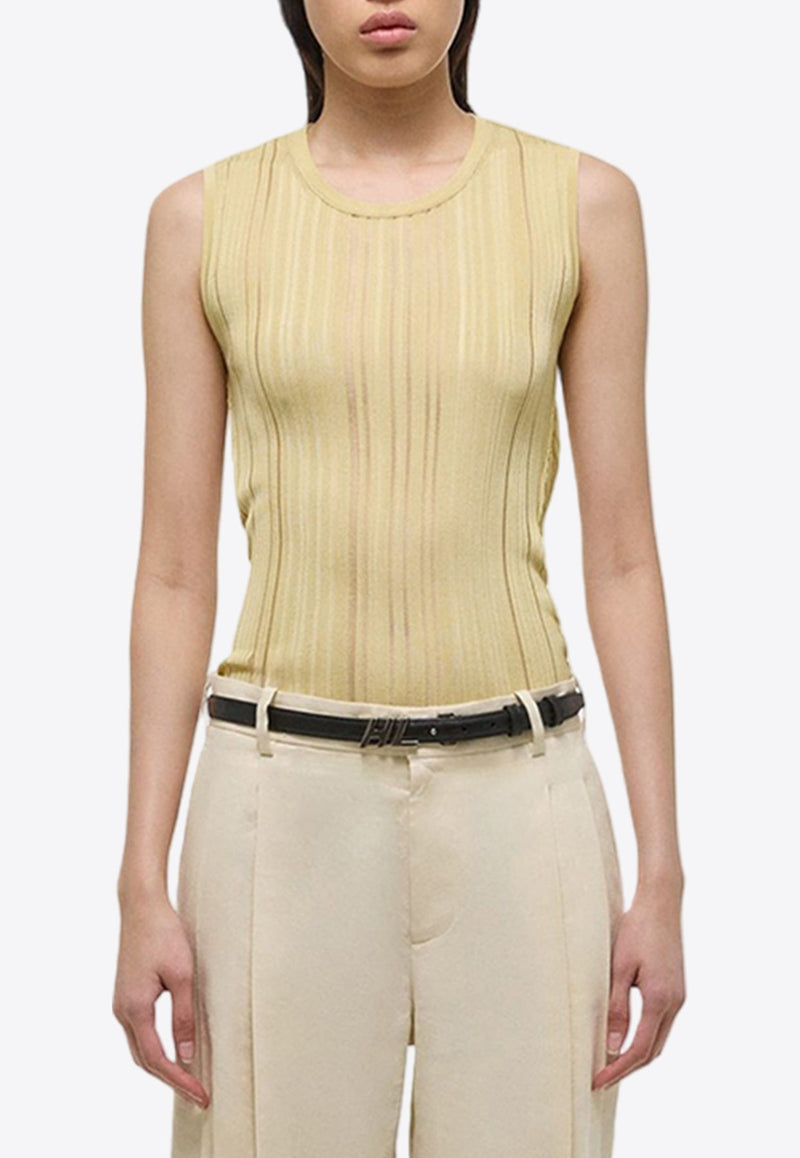 Paneled Sheer Top