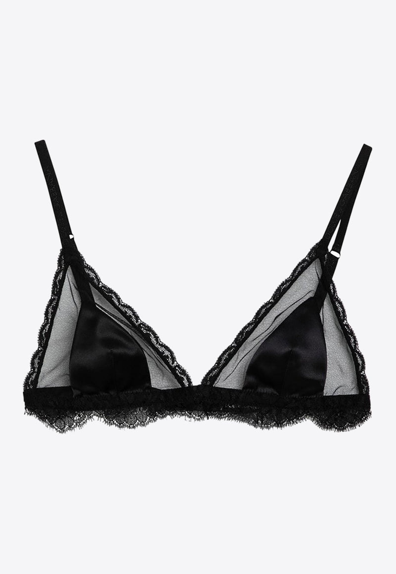 Lace Semi-Sheer Triangle Bra