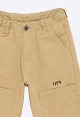 Boys Diag Print Utility Pants