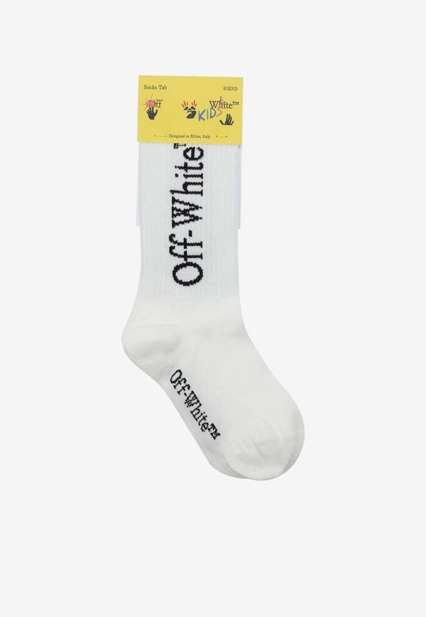 Boys Ribbed Logo Socks