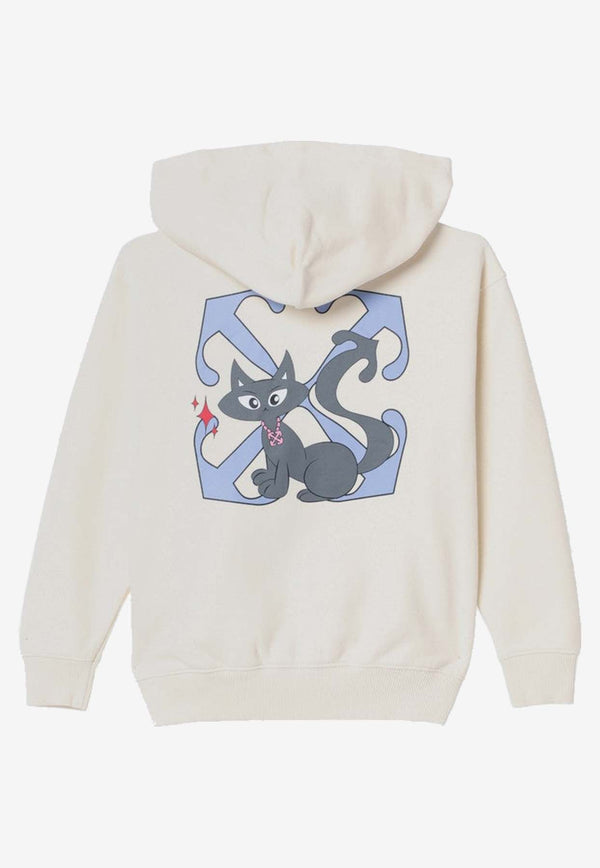 Girls Logo Print Zip-Up Hoodie