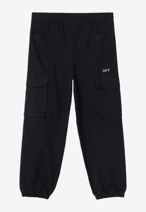 Girls OFF Stamp Cargo Pants