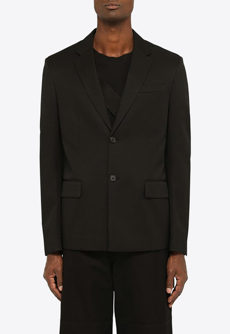 Single-Breasted Blazer in Wool