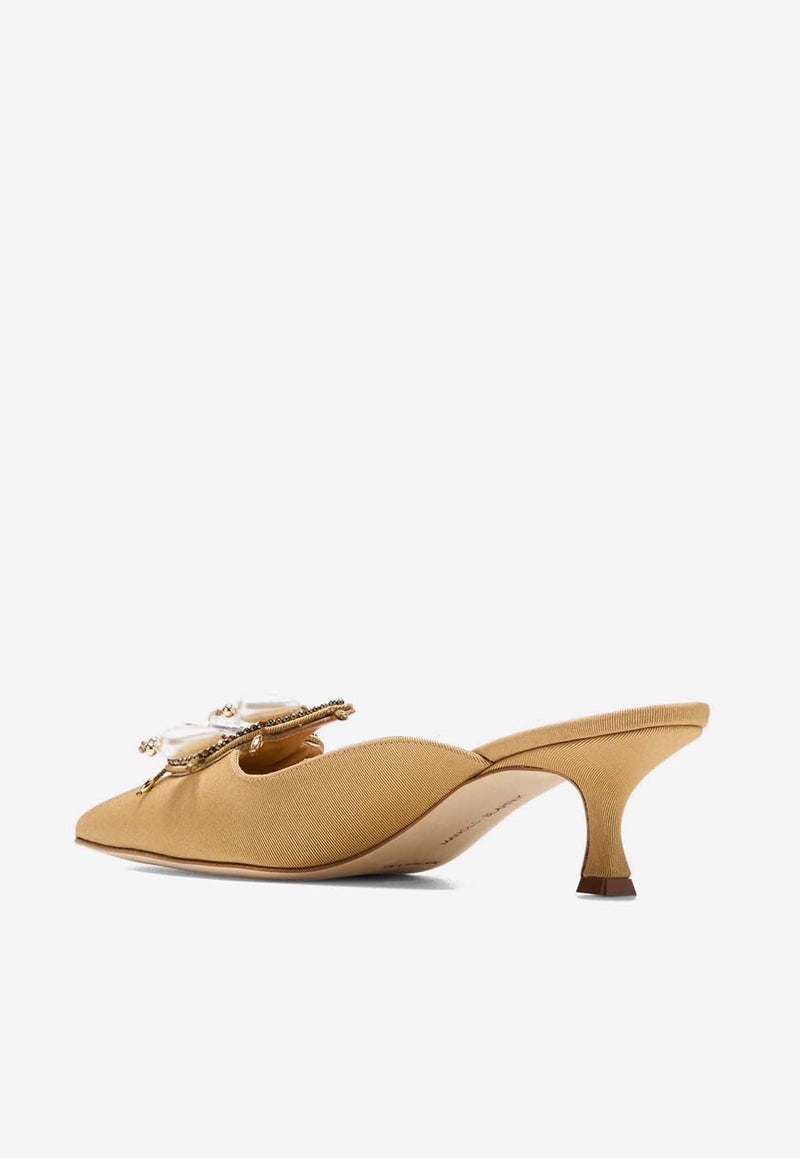 Orientalia 50 Grosgrain Embellished Mules