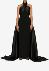 Rumi Halterneck Crepe Gown