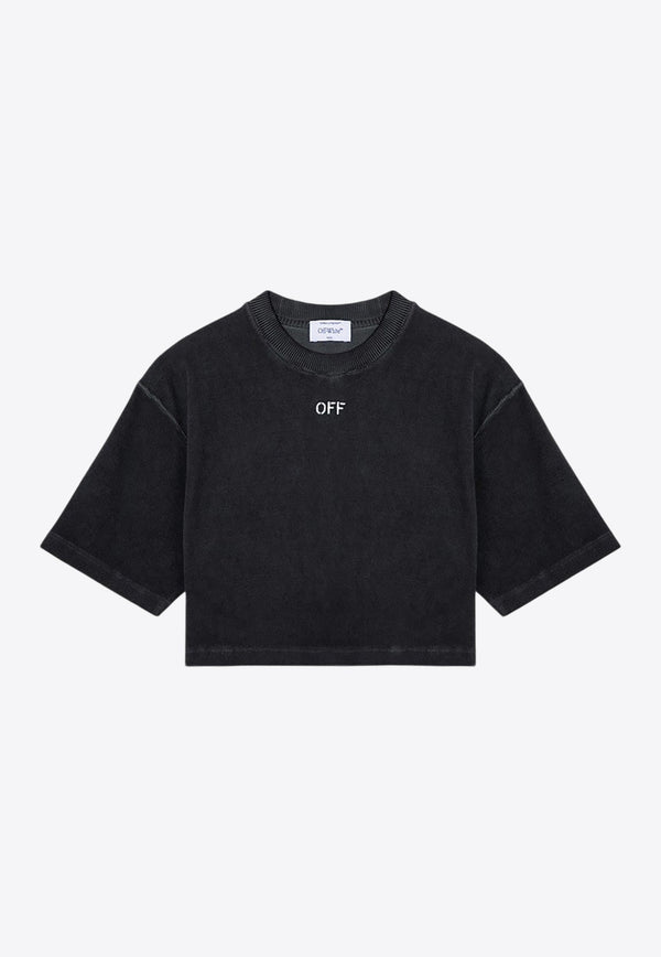 Off Stamp Washed Cropped T-shirt