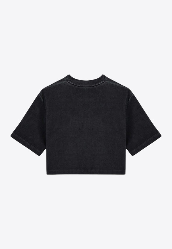 Off Stamp Washed Cropped T-shirt