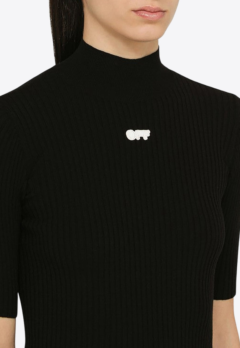 OFF Stamp High-Neck Top