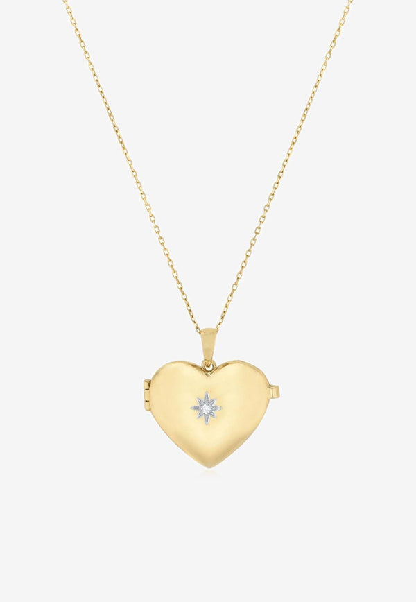 Heart Locket Necklace in 18-karat Yellow Gold