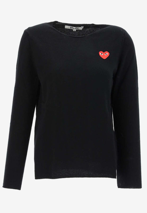 Heart Logo Patch Sweater in Wool