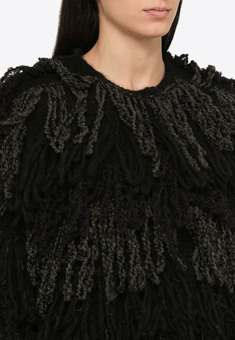 All-Over Fringed Cardigan