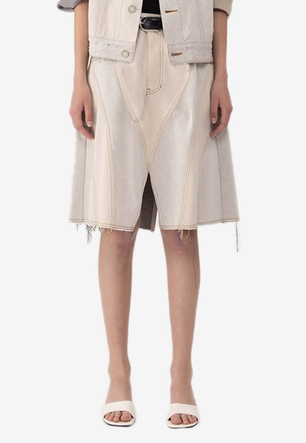 Two-Tone Denim Skirt