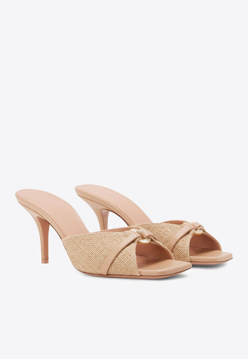 Patricia 70 Jute and Leather Mules