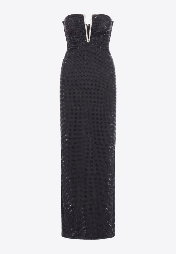 Jersey Rhinestone Maxi Dress