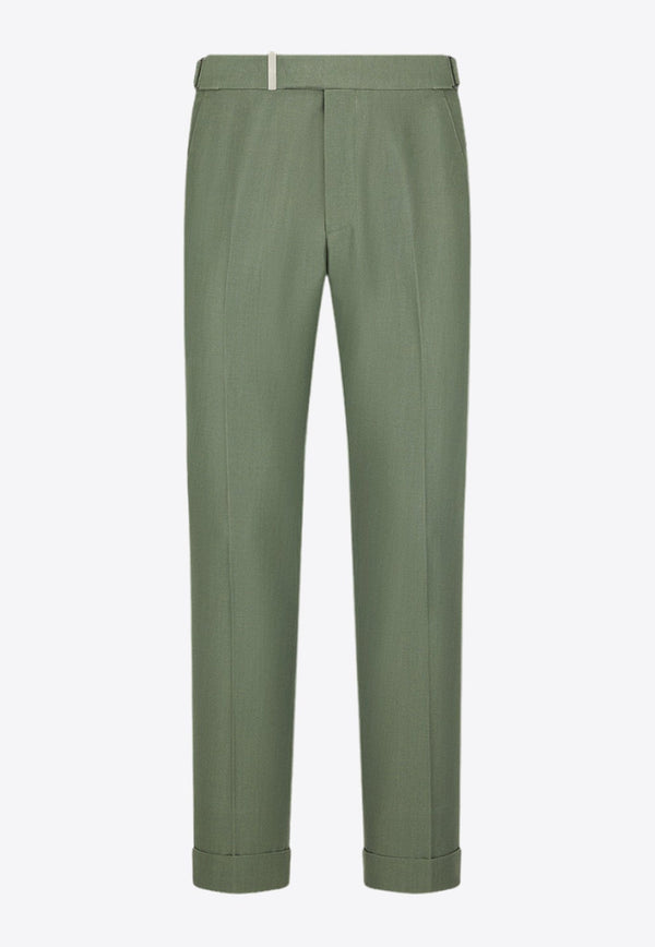 Atticus Tailored Pants in Wool and Silk
