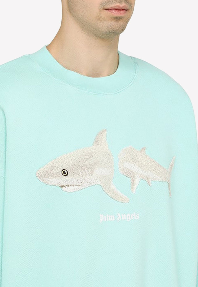 White Shark Print Sweatshirt