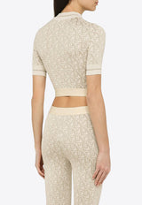 Monogram Jacquard Cropped Top