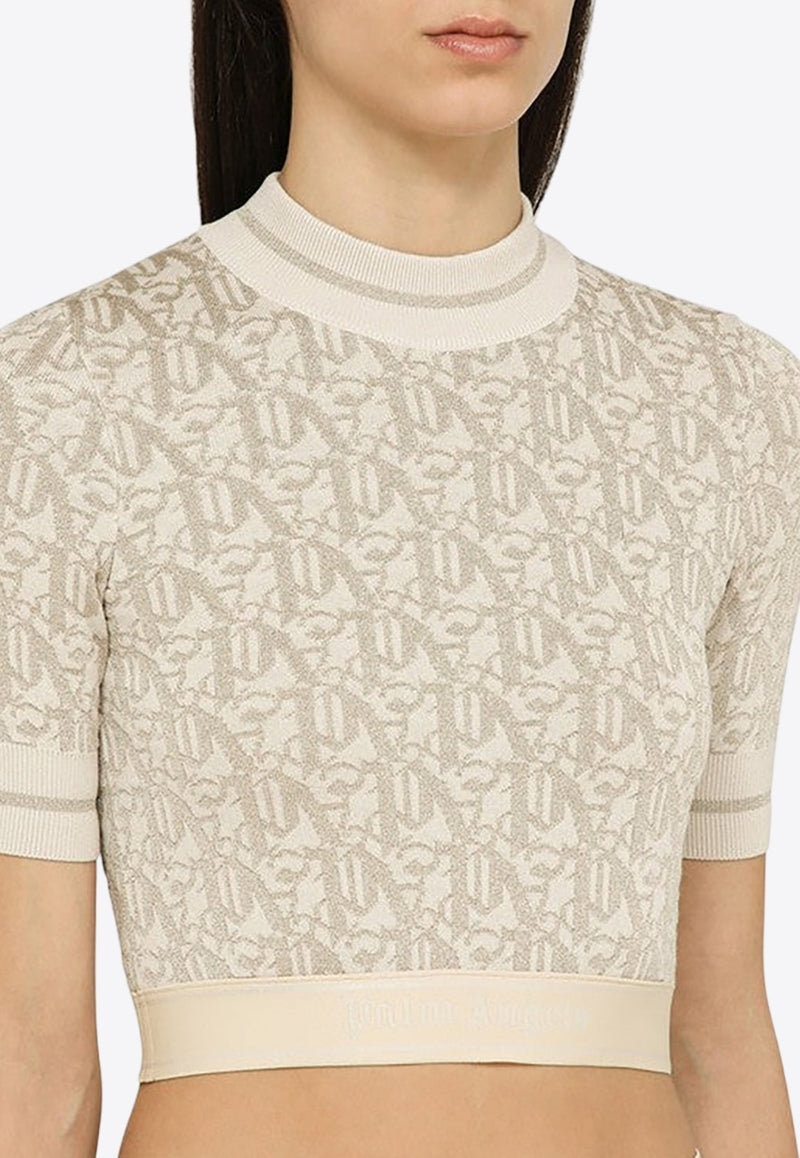 Monogram Jacquard Cropped Top