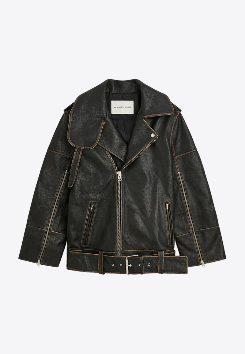 Beatrisse Leather Zip Jacket