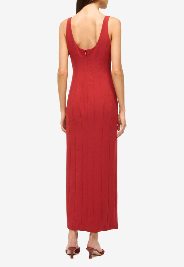 Portrait Crepe Maxi Dress