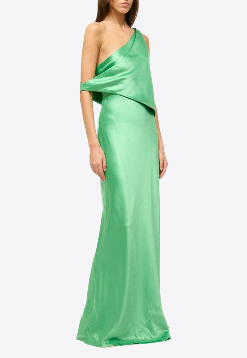 Naomi One-Shoulder Satin Gown