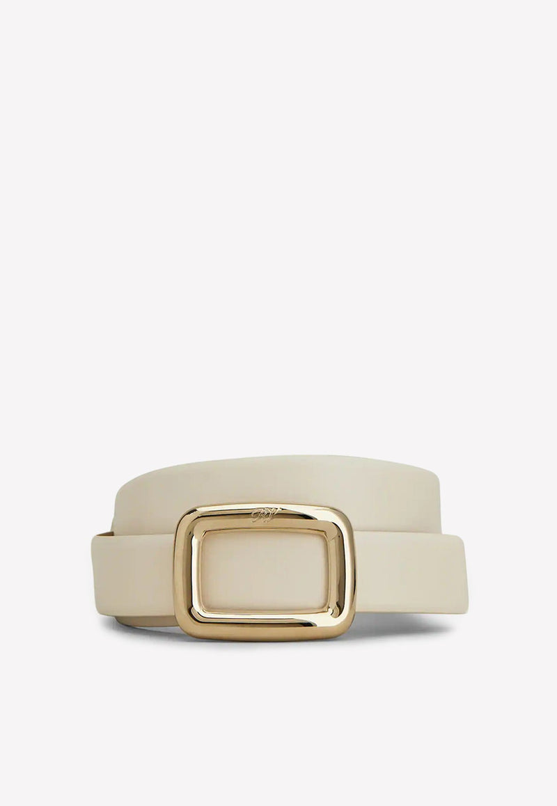 Viv' Choc Metal Buckle Belt in Leather