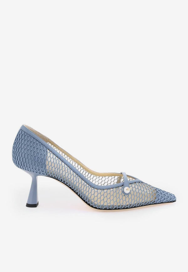 Rosalia 65 Pumps in Nappa Leather and Mesh
