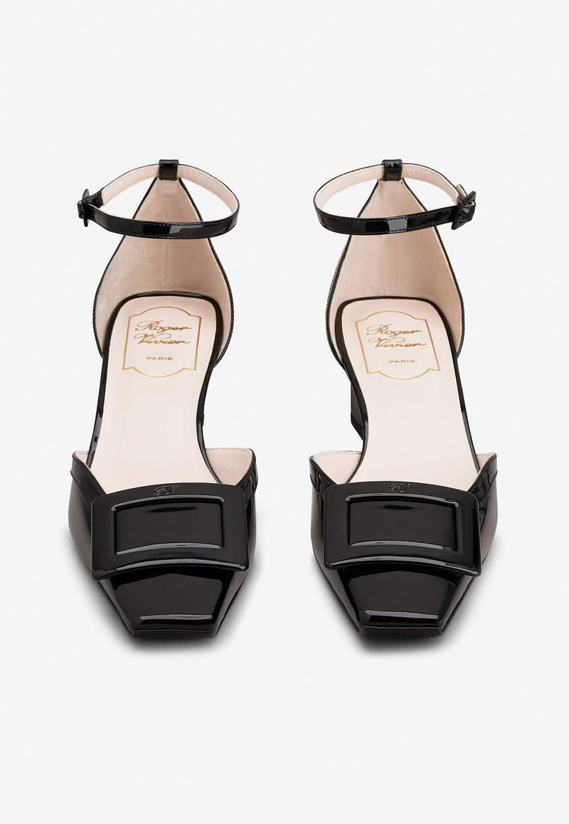Belle Vivier 45 Lacquered Buckle Pumps in Patent Leather