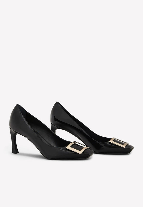 Trompette 70 Metal Buckle Pumps in Patent Leather