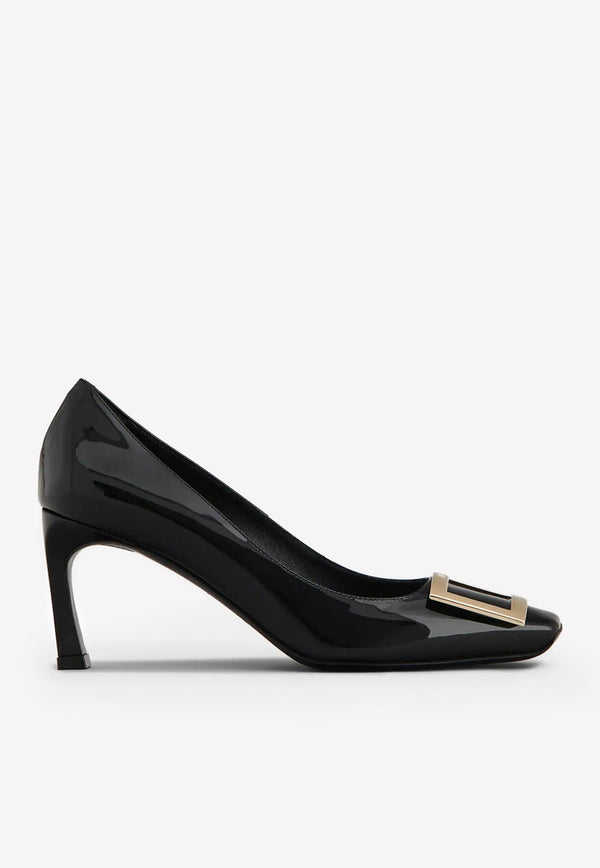 Trompette 70 Metal Buckle Pumps in Patent Leather