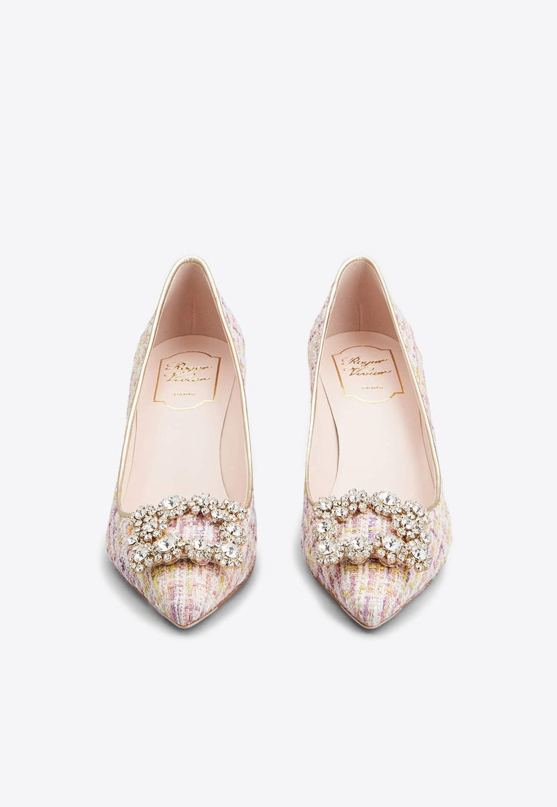 65 Crystal-Embellished Buckle Pumps