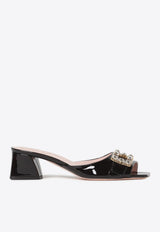 45 Crystal-Embellished Buckle Mules